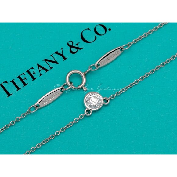 Tiffany & Co. Elsa Peretti “Diamonds By The Yard” Necklace Platinum 0.23 CT - Picture 6 of 7
